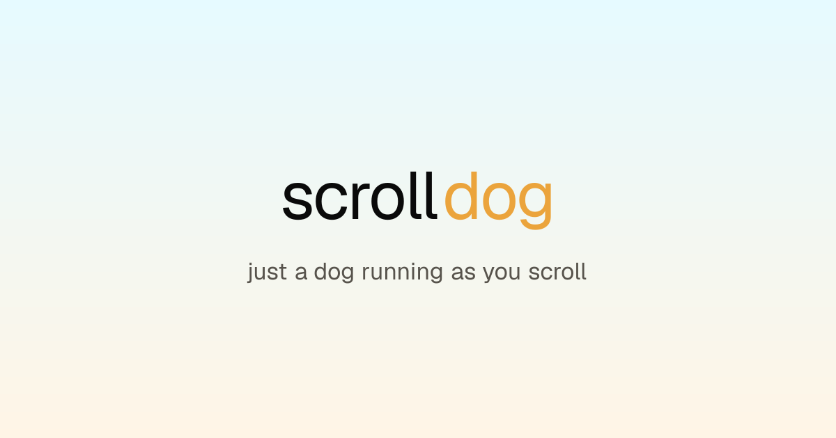 made a chrome extension where a little dog runs around the edges of the page as you scroll